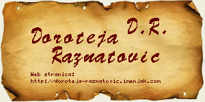 Doroteja Ražnatović vizit kartica